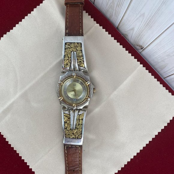 Vintage Givenchy Paris Watch with 23 Karat plus Gold Nugget Bracelet - Picture 10 of 17